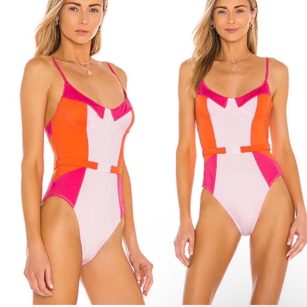 NWT Free People Solid & Striped Spencer Belted One Piece $188 | Small